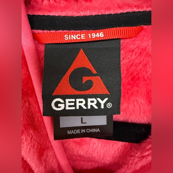 Gerry Hoodie Womens Large Pink Fleece Regular Long Sleeve Pockets Front Pullover - Picture 5 of 7
